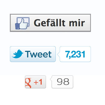 Twitter und Facebook Weiterempfehlen