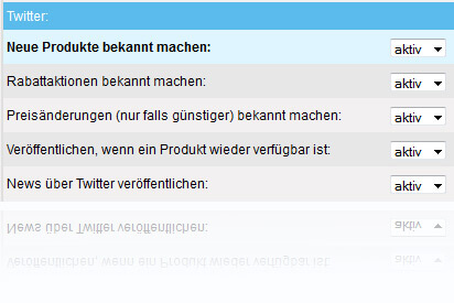 Automatische Twitternachrichten